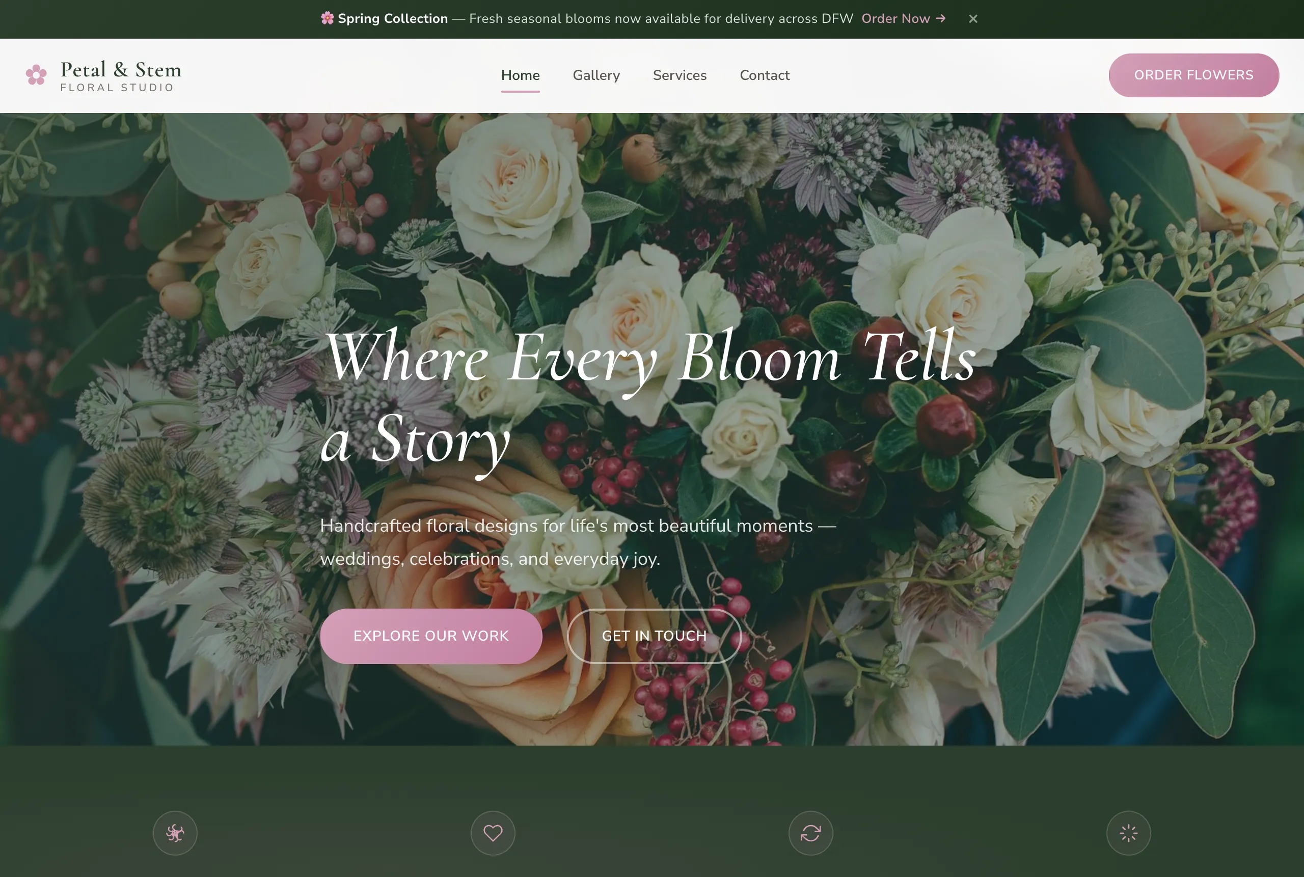 Floral Boutique website screenshot
