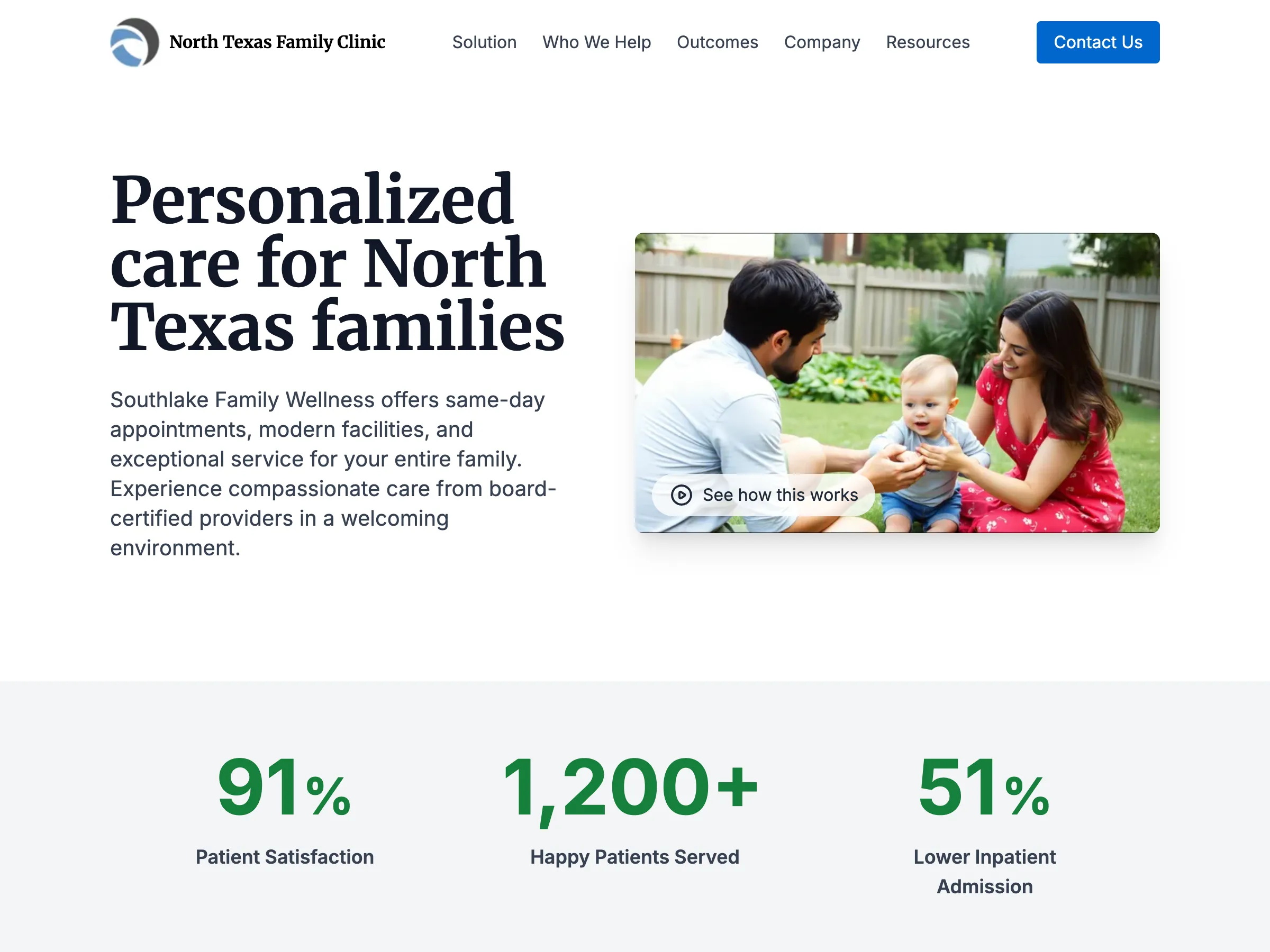 Medical Clinic website screenshot